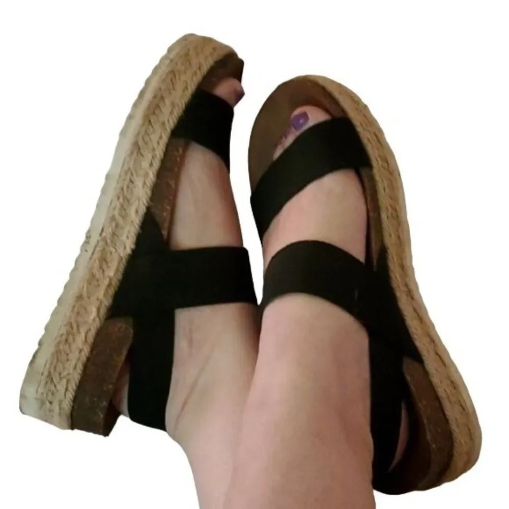 Steve Madden Espadrille Platform Sandals Shoes CYBELL Women's WOMAN'S Size 7 ½